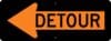M4 10l detour left sign