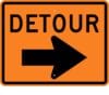 M4 9r detour right sign