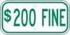 G 13f disabled parking 200 fine green sign
