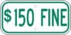 G 13g disabled parking 150 fine green sign
