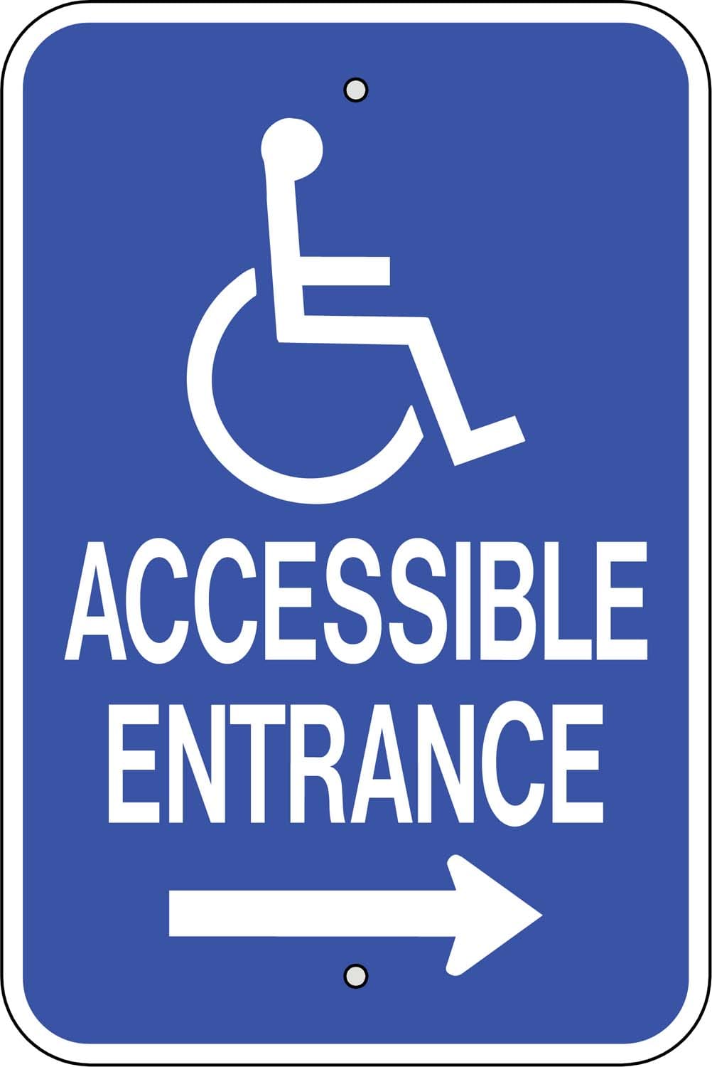 G 65r disabled accessible entrance right arrow sign