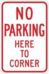 R 40 no parking here to corner sign 1
