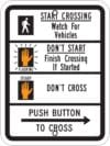 R10 3b pedestrain traffic signal sign