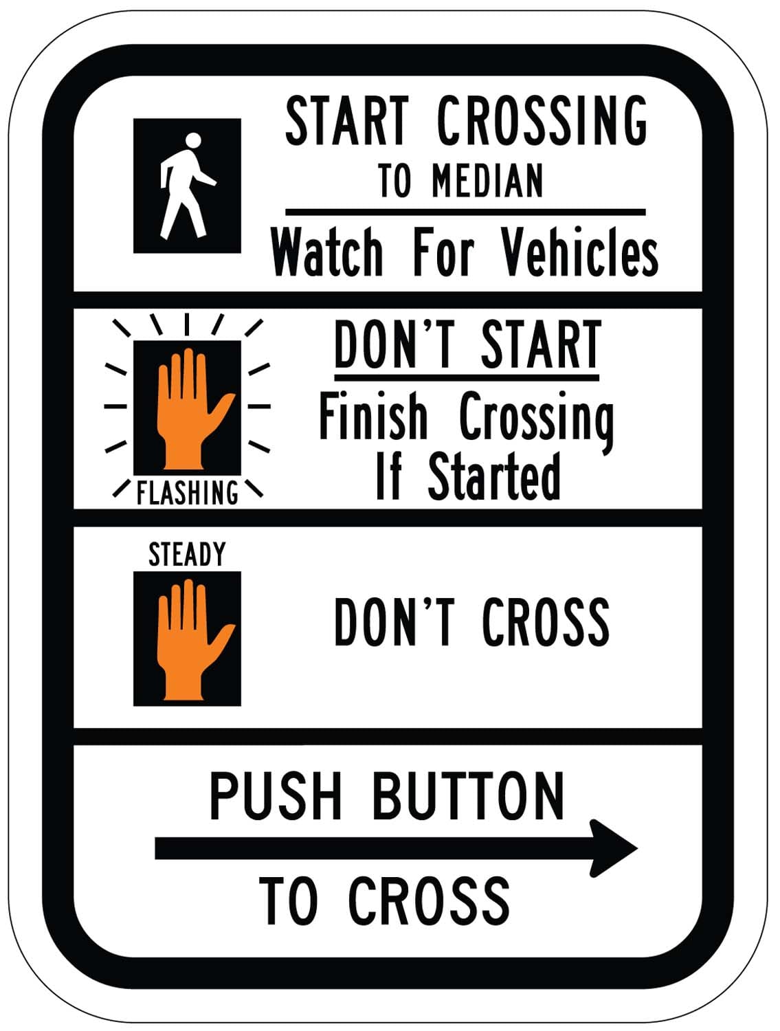 R10 3d pedestrian traffic signal sign