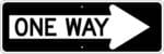 R6 1r one way right arrow sign