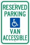 R7 8VA disabled reserved parking van acc sign