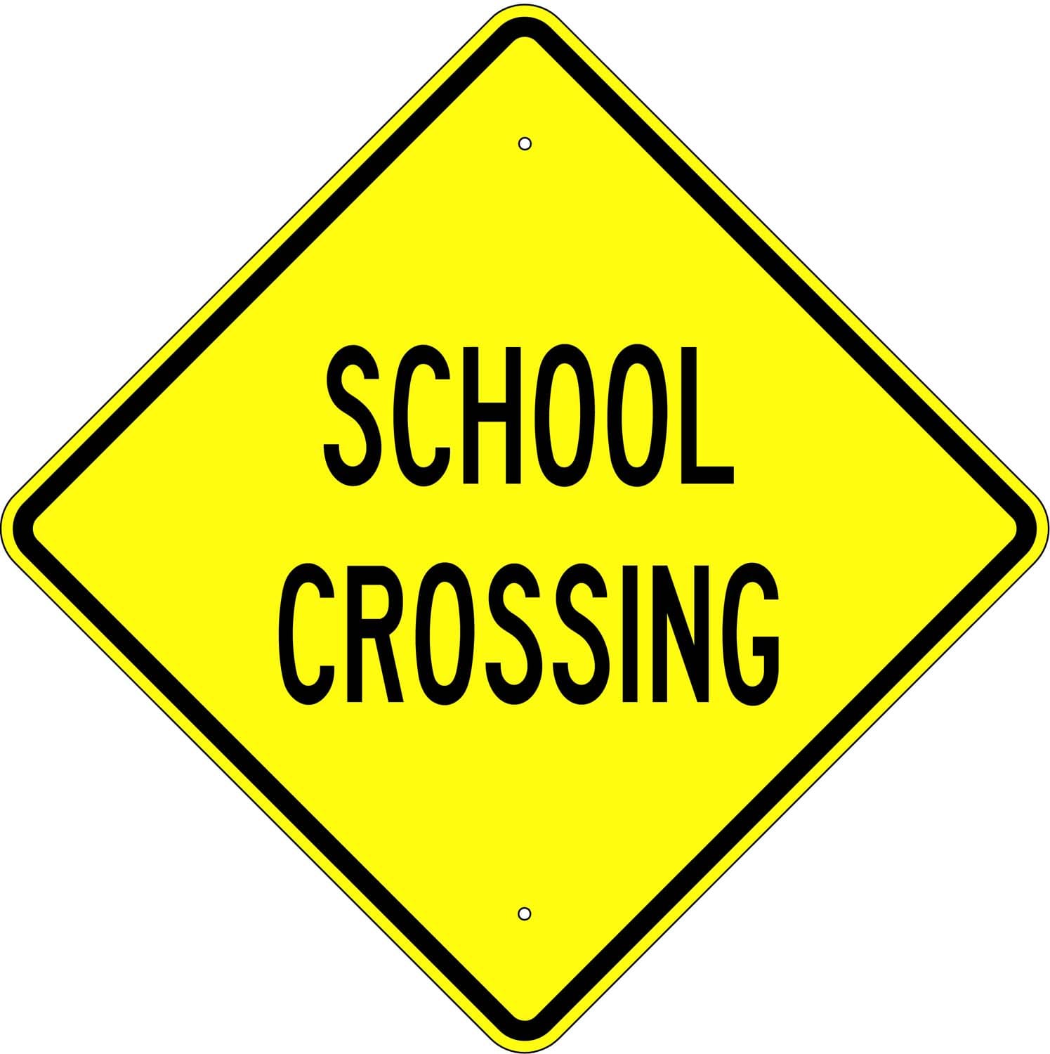 W 29 school crossing sign