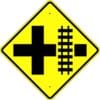W10 2 parallel railroad crossing symbol