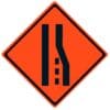merge left roll up sign