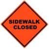 sidewalk closed roll up sign
