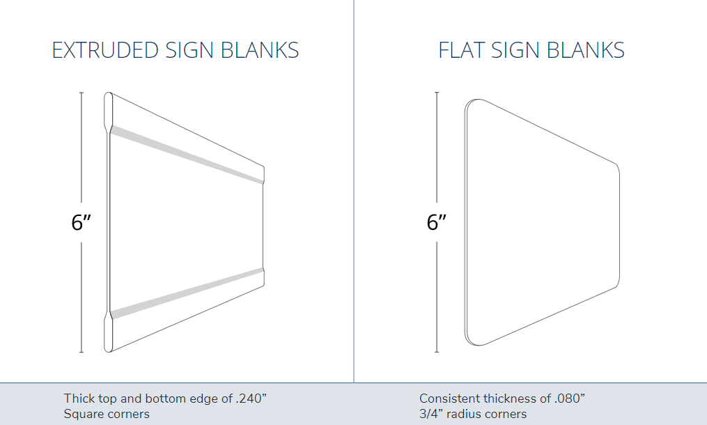 flat vs extruded street signs
